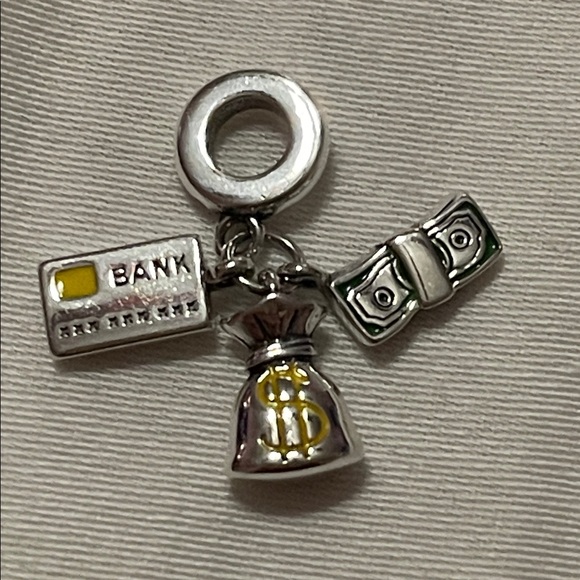MULA Silver Charm Pendant with Money Symbols - Picture 9 of 10